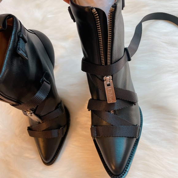 Chloe 36 TRACY Strappy Front Zip Boots - Picture 9 of 10